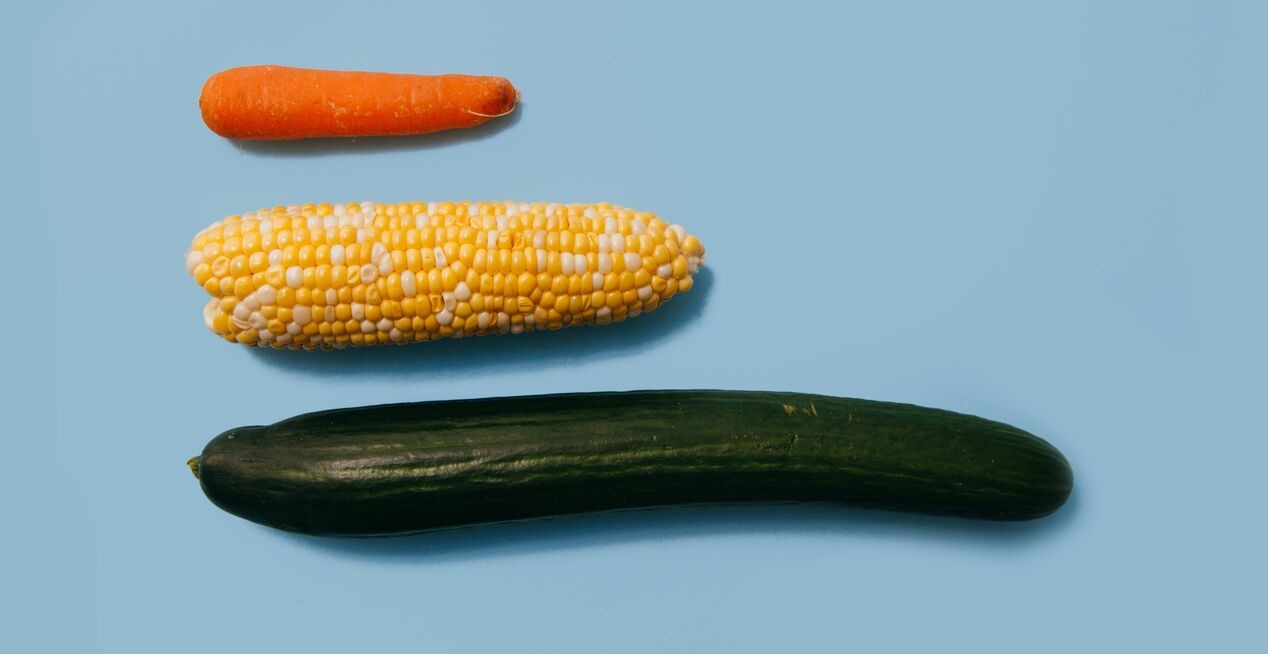 fáze zvětšení penisu na příkladu zeleniny